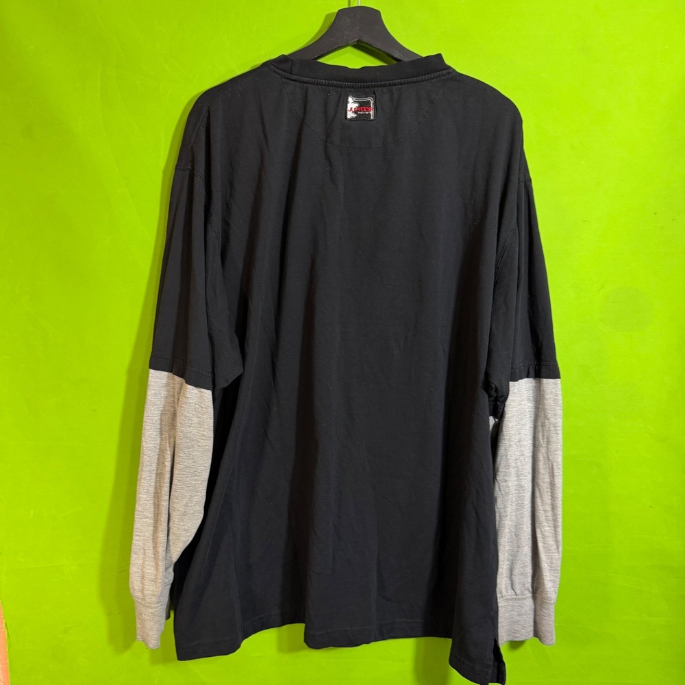3XL Justice Popeye the Sailor Man Graphic Long Sleeve Shirt Black Grey Mens VTG - Picture 3 of 5